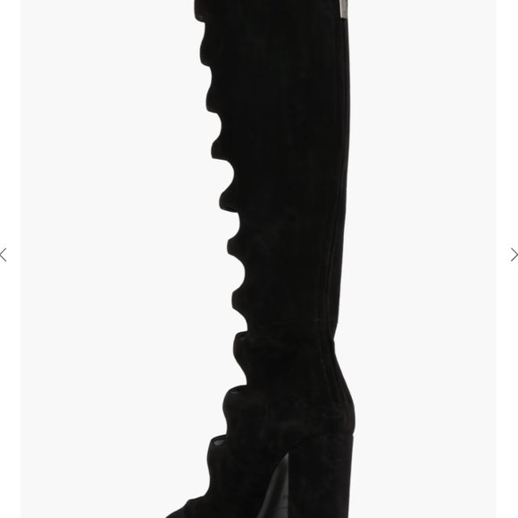 SAINT LAURENT Joplin 105 cutout suede knee boots - Picture 2 of 3